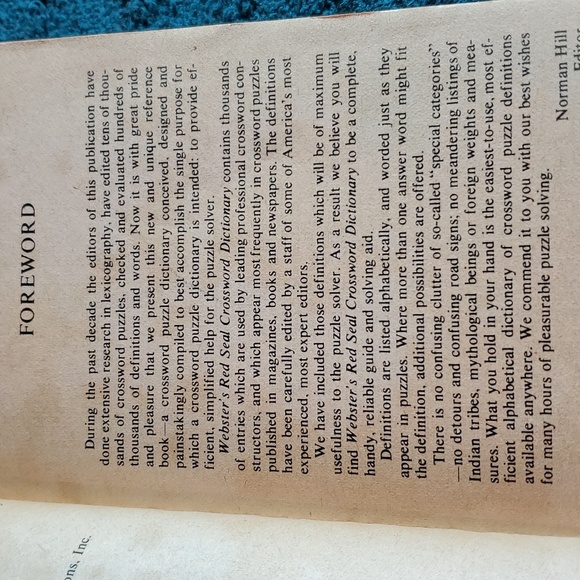 Websters red seal crossword dictionary - Picture 4 of 4